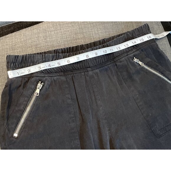 Chicos Black Ankle Pants Size M Side Zipper Pockets Stretch Elastic Waist Casual - Picture 7 of 12